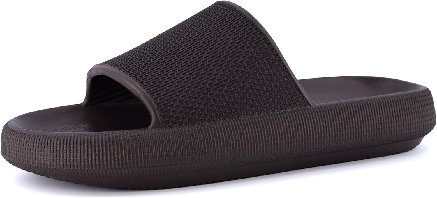 image:imageCUSHIONAIRE Feather EVA Mens Sandals Slip On Recovery Slides Lightweight Water Shoes for MenEspresso