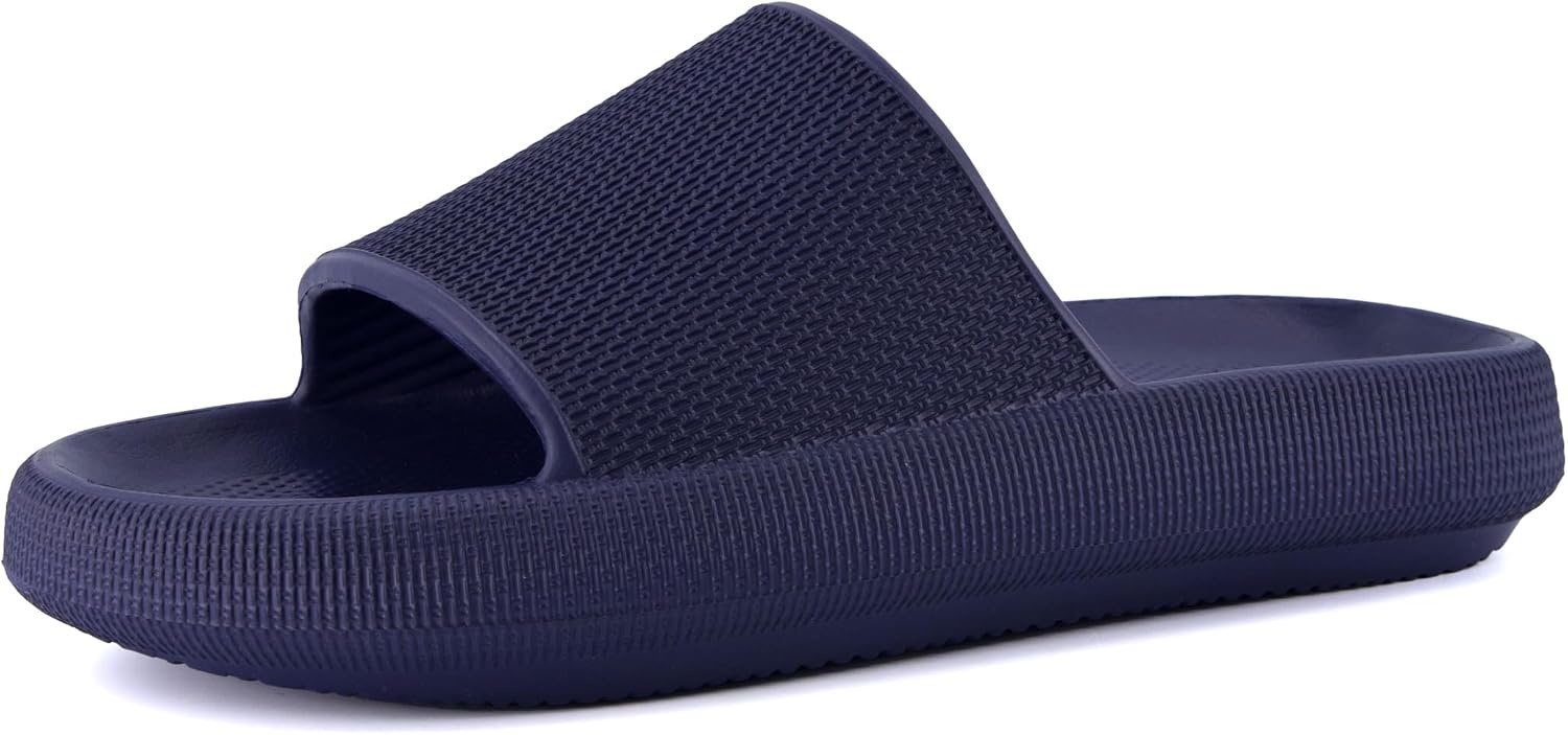 image:imageCUSHIONAIRE Feather EVA Mens Sandals Slip On Recovery Slides Lightweight Water Shoes for MenNavy