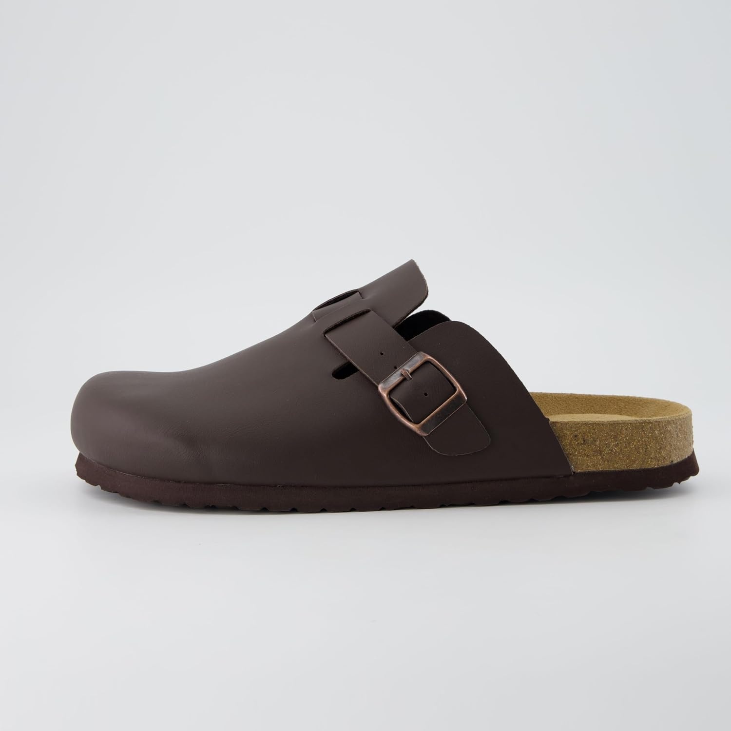 image:imageCUSHIONAIRE Haze Mens Clogs Comfortable SlipOn Clogs for Men with Arch Support and Cork Suede Footbed Perfect Potato Shoes for Indoor amp Outdoor UseBrown