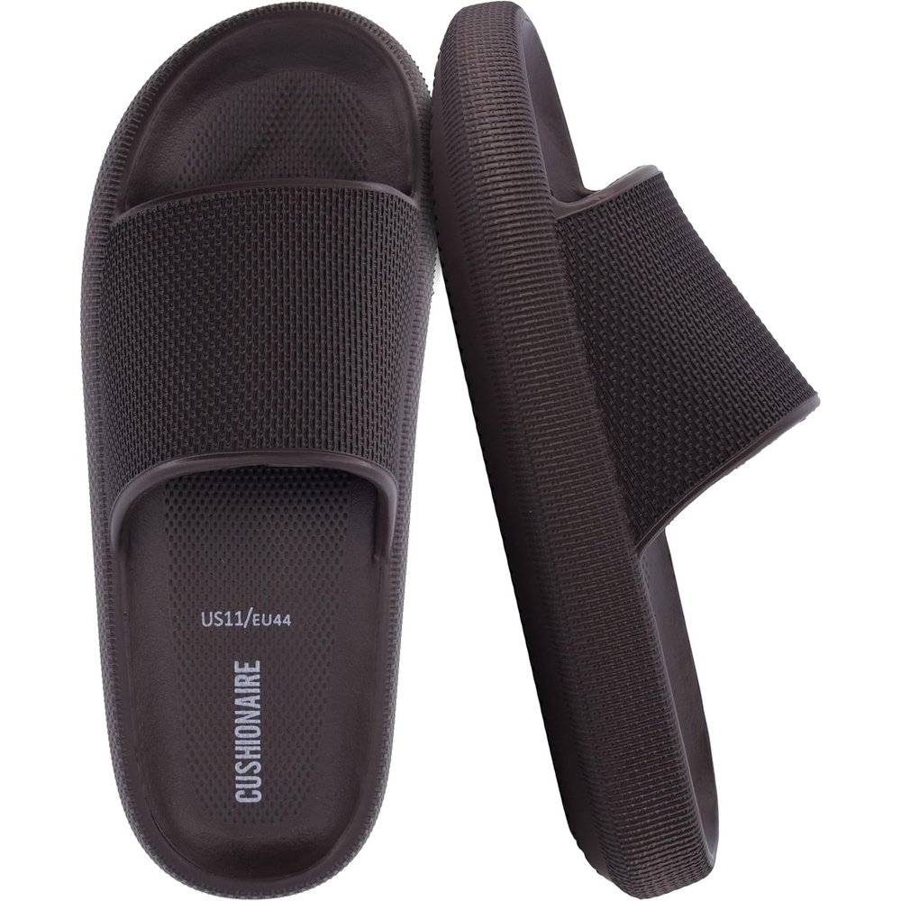 image:imageCUSHIONAIRE Feather EVA Mens Sandals Slip On Recovery Slides Lightweight Water Shoes for MenEspresso
