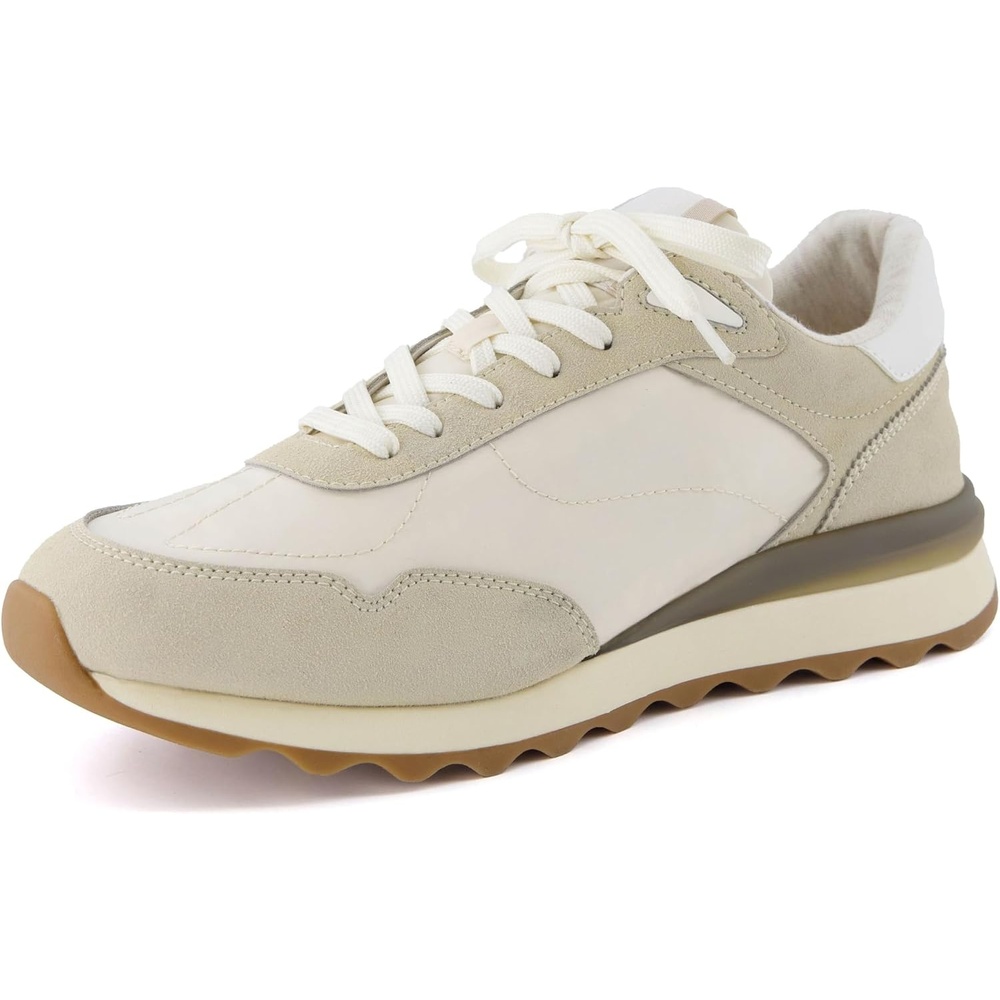 image:imageCUSHIONAIRE Mens Crest lace up Sneaker with Comfort FoamBeige