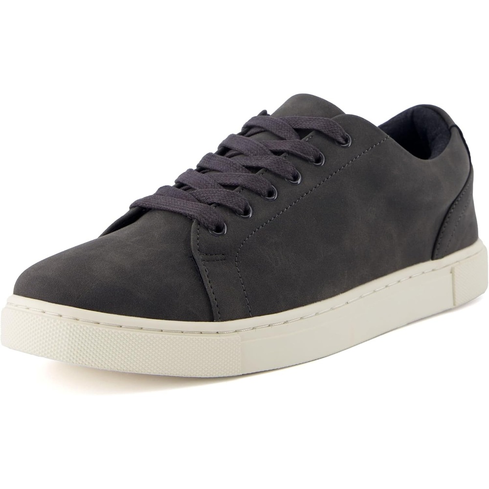 image:imageCUSHIONAIRE Mens Princeton lace up Sneaker with Comfort FoamCharcoalOff White