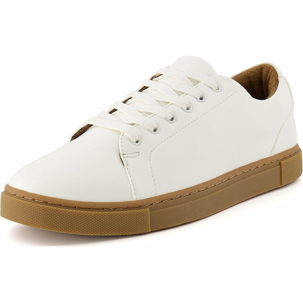 image:imageCUSHIONAIRE Mens Princeton lace up Sneaker with Comfort FoamWhiteGum