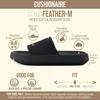 CUSHIONAIRE Feather EVA Mens Sandals – Slip On Recovery Slides, Lightweight Water Shoes for Men(Black)