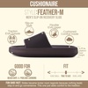 CUSHIONAIRE Feather EVA Mens Sandals – Slip On Recovery Slides, Lightweight Water Shoes for Men(Espresso)