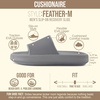 CUSHIONAIRE Feather EVA Mens Sandals – Slip On Recovery Slides, Lightweight Water Shoes for Men(Grey)