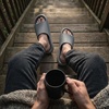 CUSHIONAIRE Feather EVA Mens Sandals – Slip On Recovery Slides, Lightweight Water Shoes for Men(Grey)