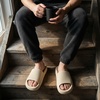 CUSHIONAIRE Feather EVA Mens Sandals – Slip On Recovery Slides, Lightweight Water Shoes for Men(Khaki)
