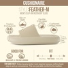CUSHIONAIRE Feather EVA Mens Sandals – Slip On Recovery Slides, Lightweight Water Shoes for Men(Khaki)