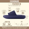 CUSHIONAIRE Feather EVA Mens Sandals – Slip On Recovery Slides, Lightweight Water Shoes for Men(Navy)