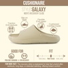 CUSHIONAIRE Galaxy Cloud Slides for Men, Soft Waterproof Recovery Sandals with Molded Footbed and Non Slip Outsole(Khaki)