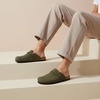 CUSHIONAIRE Haze Mens Clogs | Comfortable Slip-On Clogs for Men with Arch Support and Cork Suede Footbed | Perfect Potato Shoes for Indoor & Outdoor Use(Olive Nubuck)