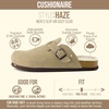 CUSHIONAIRE Haze Mens Clogs | Comfortable Slip-On Clogs for Men with Arch Support and Cork Suede Footbed | Perfect Potato Shoes for Indoor & Outdoor Use(Taupe)
