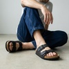 CUSHIONAIRE Lane Cork Footbed Mens Sandals, Adjustable Buckle Comfort Slides for Men, Genuine Leather Insole Summer Sandals Men Footwear(Black Nubuck)
