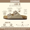CUSHIONAIRE Lane Cork Footbed Mens Sandals, Adjustable Buckle Comfort Slides for Men, Genuine Leather Insole Summer Sandals Men Footwear(Stone Nubuck)