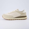 CUSHIONAIRE Men’s Crest lace up Sneaker with +Comfort Foam(Beige)