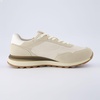 CUSHIONAIRE Men’s Crest lace up Sneaker with +Comfort Foam(Beige)