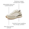 CUSHIONAIRE Men’s Crest lace up Sneaker with +Comfort Foam(Beige)