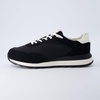 CUSHIONAIRE Men’s Crest lace up Sneaker with +Comfort Foam(Black)