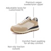 CUSHIONAIRE Men’s Crest lace up Sneaker with +Comfort Foam(Tan/Black)