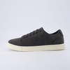 CUSHIONAIRE Men’s Princeton lace up Sneaker with +Comfort Foam(Charcoal/Off White)
