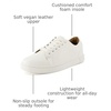 CUSHIONAIRE Men’s Princeton lace up Sneaker with +Comfort Foam(White)