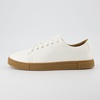 CUSHIONAIRE Men’s Princeton lace up Sneaker with +Comfort Foam(White/Gum)