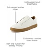 CUSHIONAIRE Men’s Princeton lace up Sneaker with +Comfort Foam(White/Gum)
