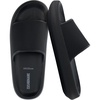 CUSHIONAIRE Feather EVA Mens Sandals – Slip On Recovery Slides, Lightweight Water Shoes for Men(Black)
