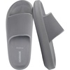 CUSHIONAIRE Feather EVA Mens Sandals – Slip On Recovery Slides, Lightweight Water Shoes for Men(Grey)