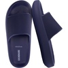 CUSHIONAIRE Feather EVA Mens Sandals – Slip On Recovery Slides, Lightweight Water Shoes for Men(Navy)