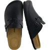 CUSHIONAIRE Haze Mens Clogs | Comfortable Slip-On Clogs for Men with Arch Support and Cork Suede Footbed | Perfect Potato Shoes for Indoor & Outdoor Use(Black Nappa)
