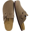 CUSHIONAIRE Haze Mens Clogs | Comfortable Slip-On Clogs for Men with Arch Support and Cork Suede Footbed | Perfect Potato Shoes for Indoor & Outdoor Use(Brown Nubuck)