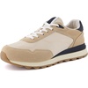CUSHIONAIRE Men’s Crest lace up Sneaker with +Comfort Foam(Tan/Black)