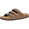 CUSHIONAIRE Men’s Lela-M Cork Footbed Sandal with +Comfort(Brown Nubuck)