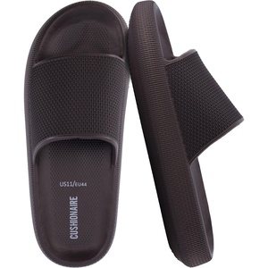 CUSHIONAIRE Feather EVA Mens Sandals – Slip On Recovery Slides, Lightweight Water Shoes for Men(Espresso)