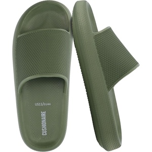 CUSHIONAIRE Feather EVA Mens Sandals – Slip On Recovery Slides, Lightweight Water Shoes for Men(Green)