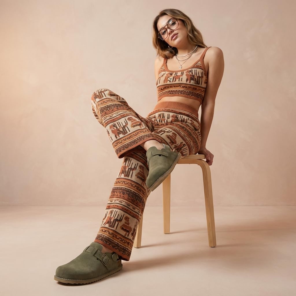 image:imageCUSHIONAIRE Brooklyn Genuine Suede Slingback Clogs for Women with BuckleMoss