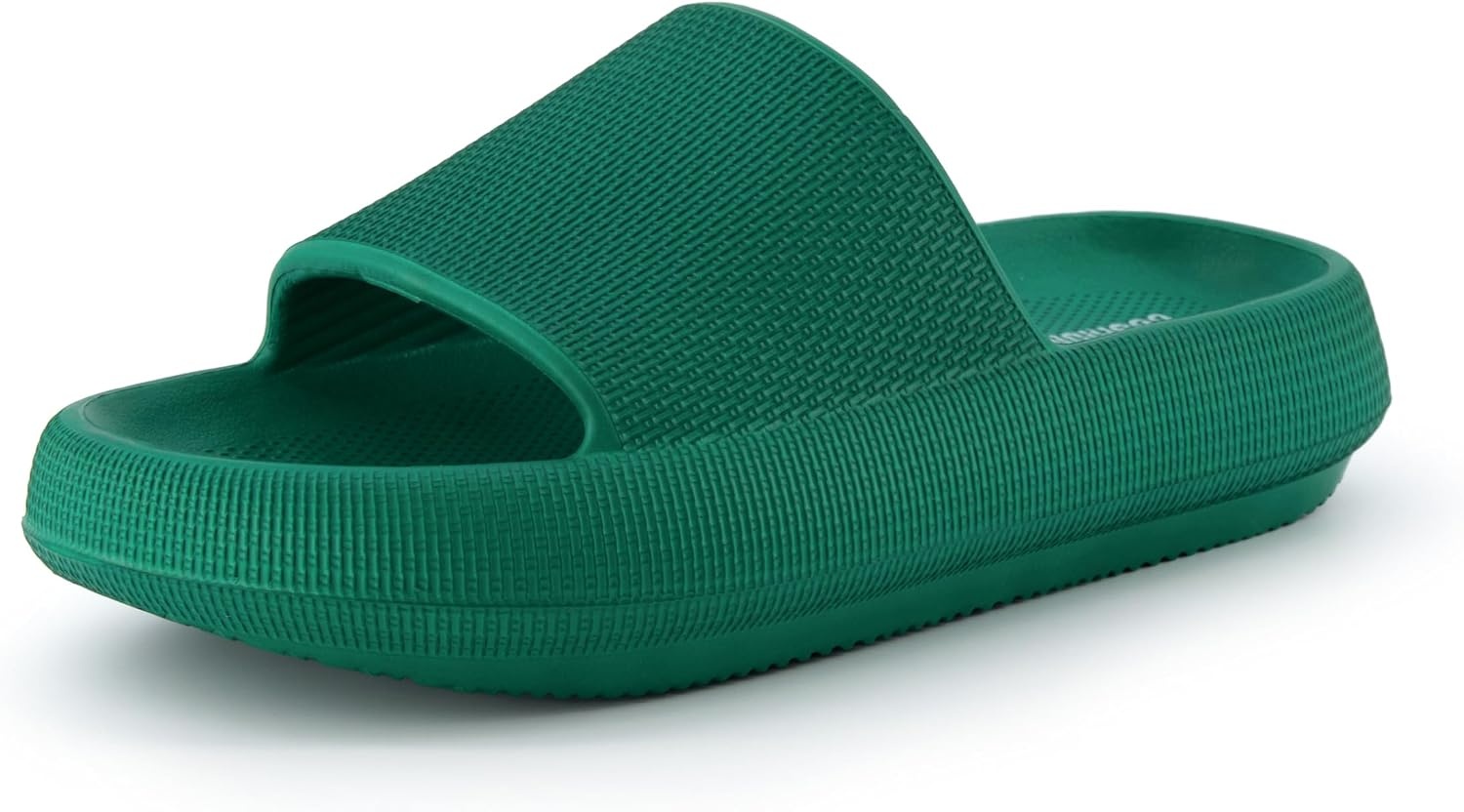 image:imageCUSHIONAIRE Feather EVA Slides for Women Comfortable Slip On Womens Slippers Indoor Outdoor Shower Shoes Beach Essential Cloud SlidesEmerald