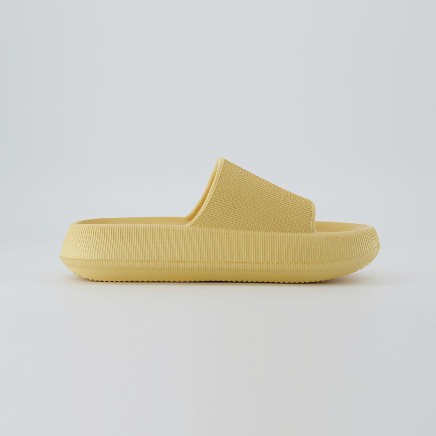image:imageCUSHIONAIRE Feather EVA Slides for Women Comfortable Slip On Womens Slippers Indoor Outdoor Shower Shoes Beach Essential Cloud SlidesGolden