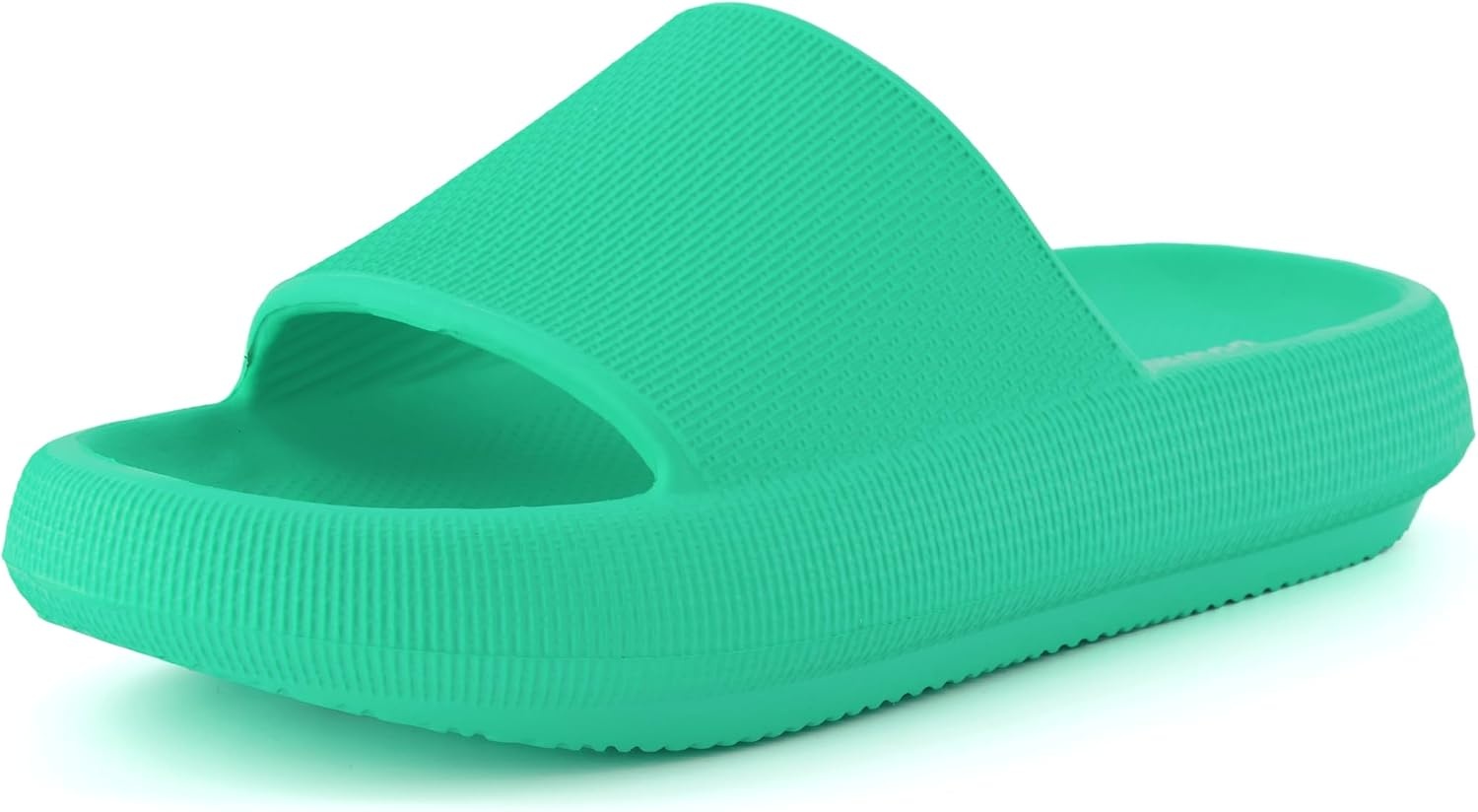 image:imageCUSHIONAIRE Feather EVA Slides for Women Comfortable Slip On Womens Slippers Indoor Outdoor Shower Shoes Beach Essential Cloud SlidesMint