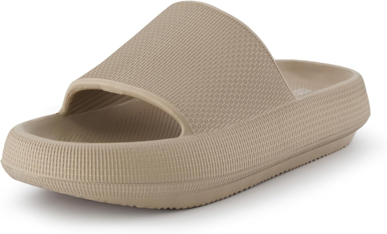 image:imageCUSHIONAIRE Feather EVA Slides for Women Comfortable Slip On Womens Slippers Indoor Outdoor Shower Shoes Beach Essential Cloud SlidesPutty