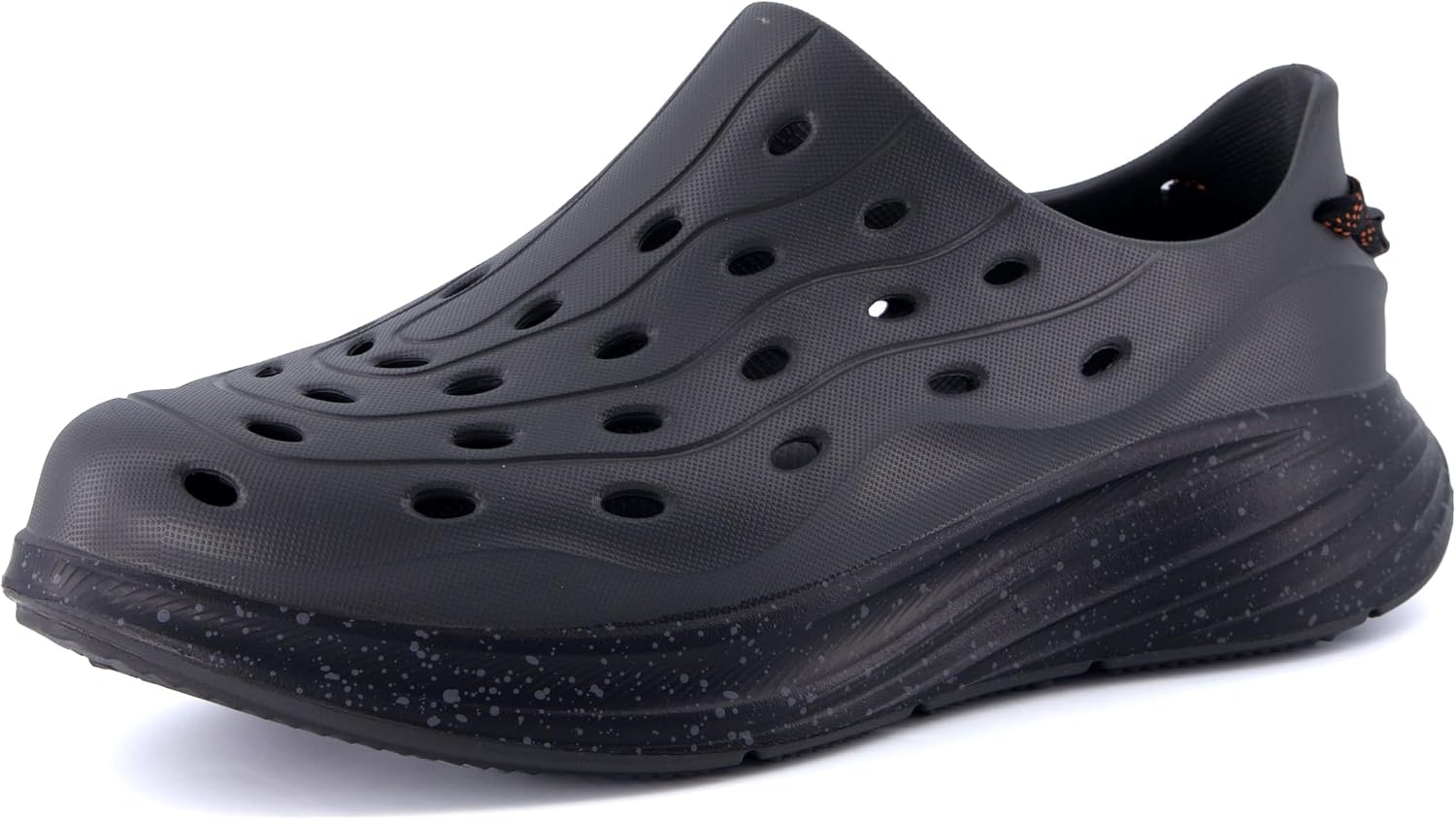 image:imageCUSHIONAIRE Fuel EVA Recovery Shoes for Men Lightweight Slip On Waterproof Sneaker Clogs with Cushioned Footbed and Ventilated DesignCharcoalBlack