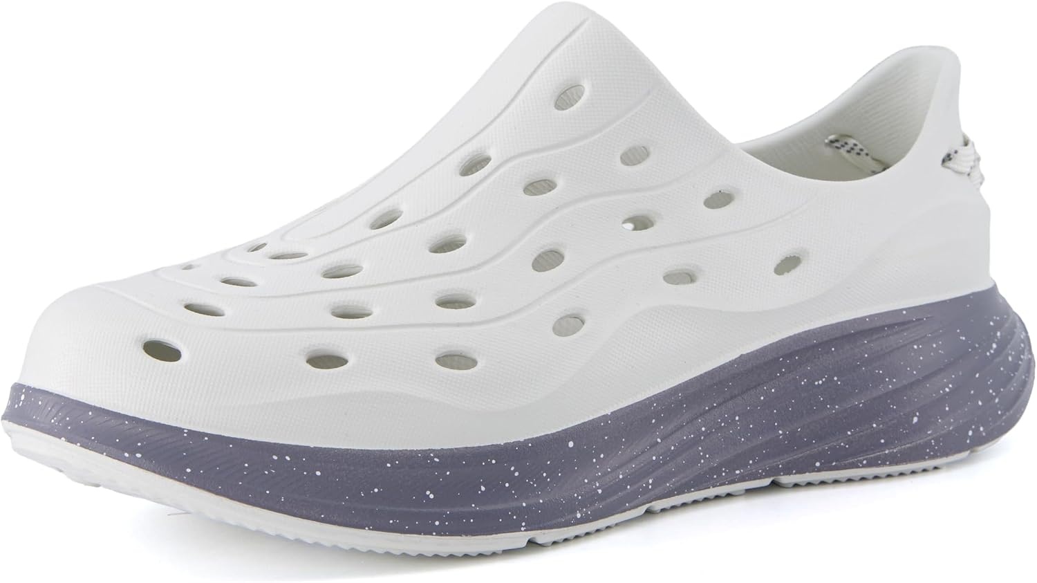 image:imageCUSHIONAIRE Fuel EVA Recovery Shoes for Men Lightweight Slip On Waterproof Sneaker Clogs with Cushioned Footbed and Ventilated DesignIvoryGray