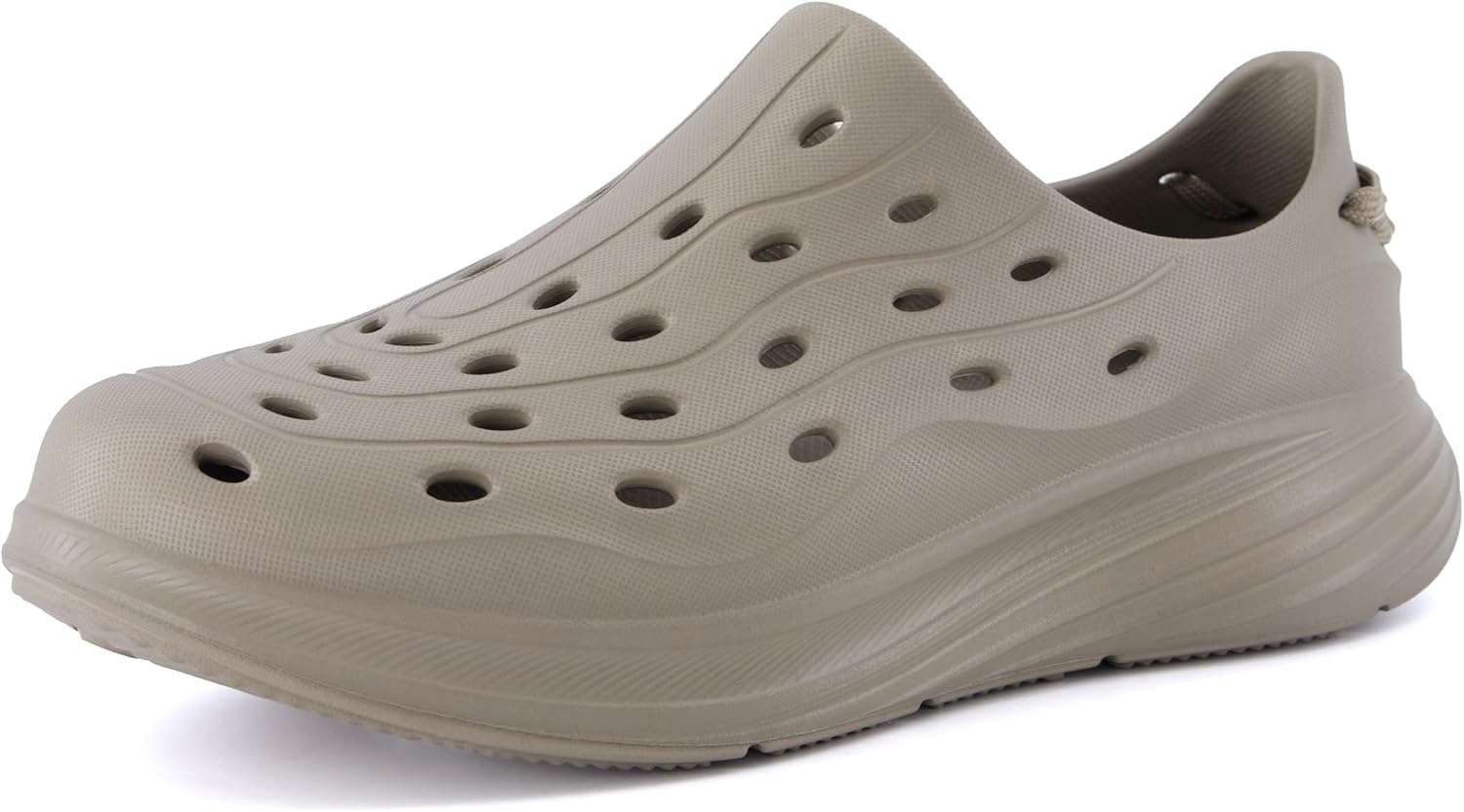 image:imageCUSHIONAIRE Fuel EVA Recovery Shoes for Men Lightweight Slip On Waterproof Sneaker Clogs with Cushioned Footbed and Ventilated DesignPutty
