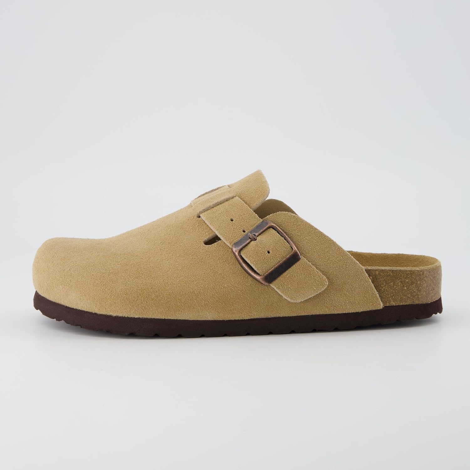 image:imageCUSHIONAIRE Hana Genuine Leather Suede Classic Clog Womens Shoes Slip On Mule Comfortable Shoes for WomenSand
