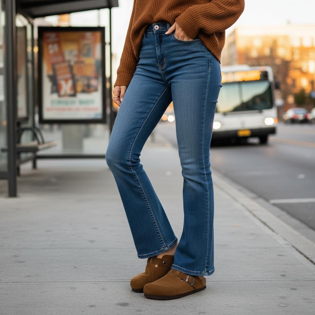 image:imageCUSHIONAIRE Hana Vegan Suede Clogs for Women Cork Footbed Potato ShoesTan Corduroy