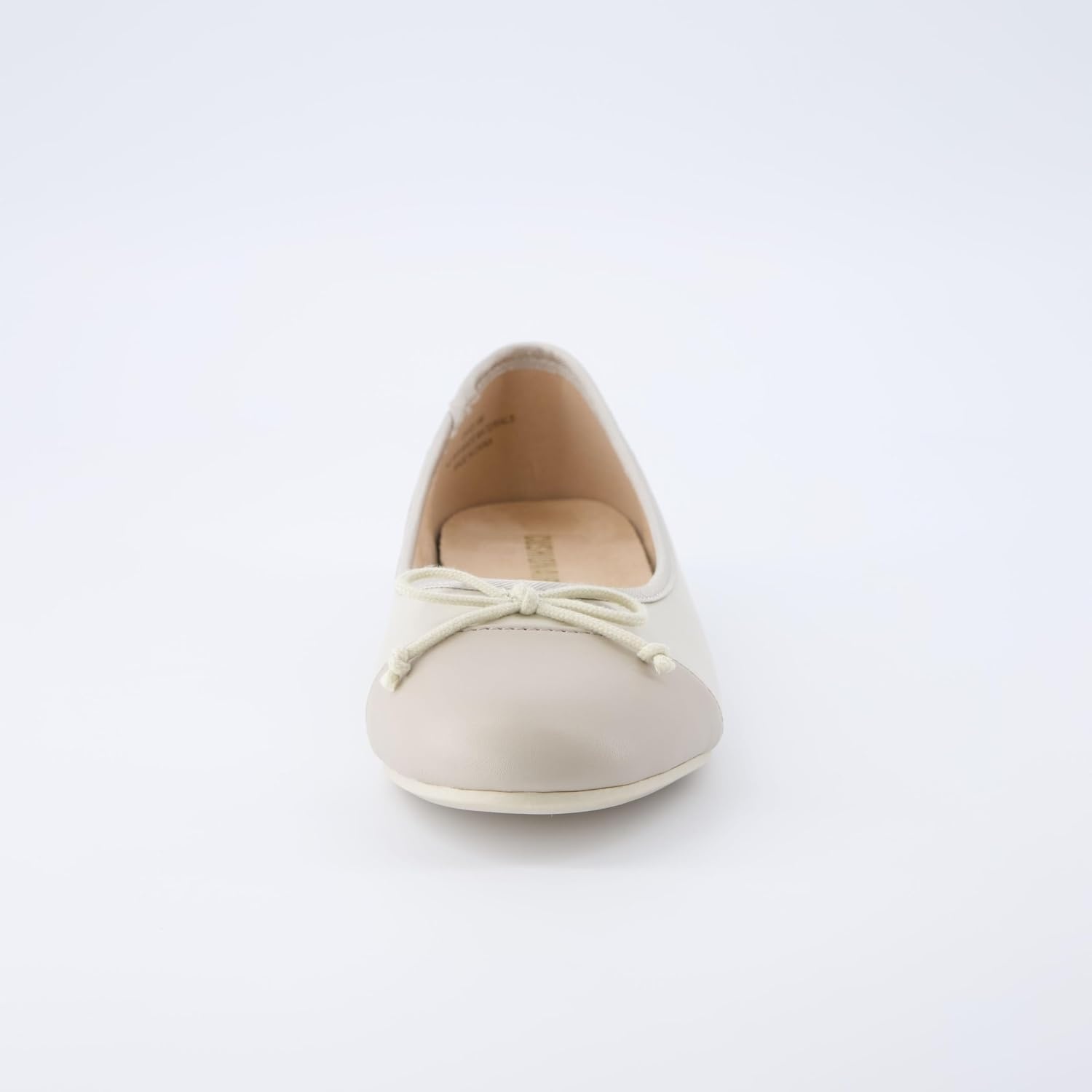 image:imageCUSHIONAIRE Womens Cardi Cap Toe Bow Flat with Memory Foam and Wide Widths AvailableBoneTaupe