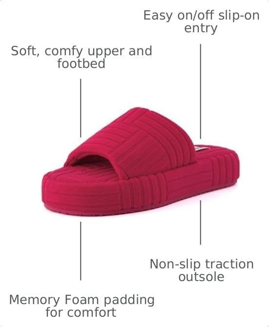 image:imageCUSHIONAIRE Womens RSVP slipper with Memory Foam Wide Widths AvailableFuchsia