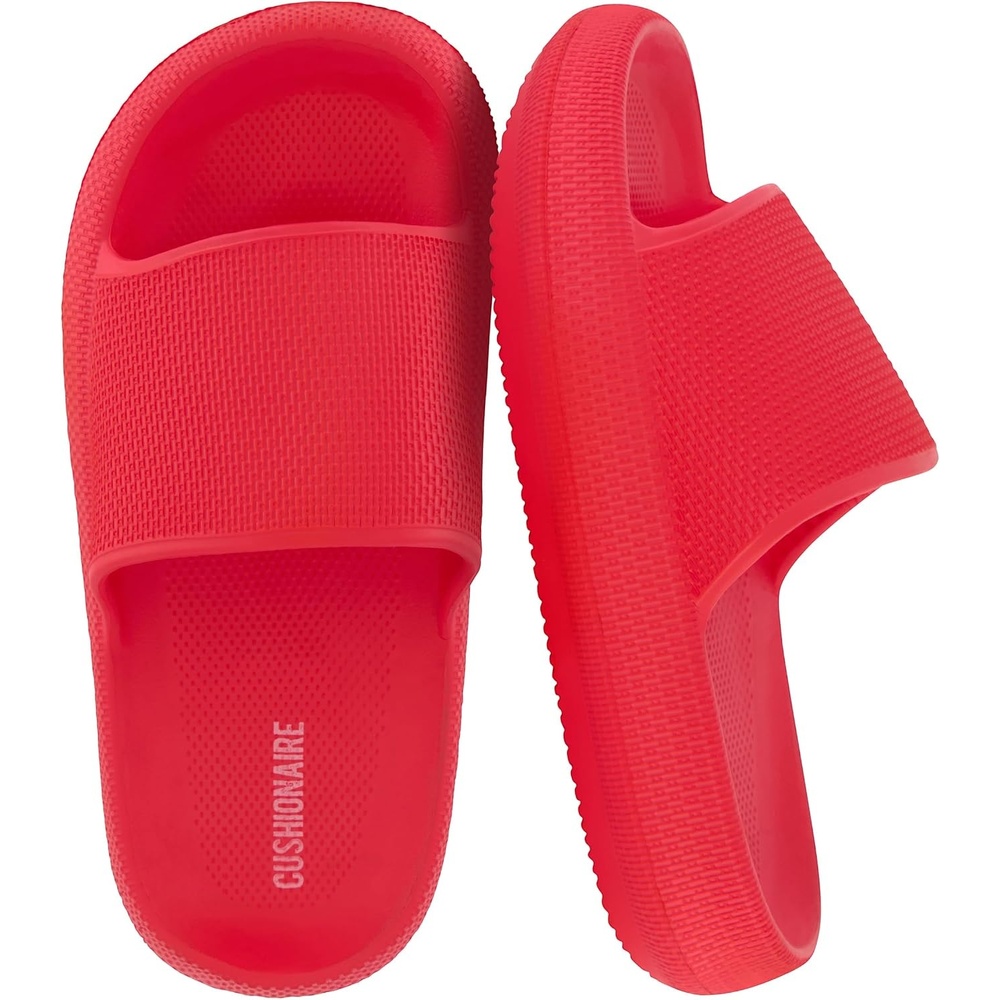 image:imageCUSHIONAIRE FeatherK Cloud Slides EVA Waterproof Pool Sandals for KidsRed